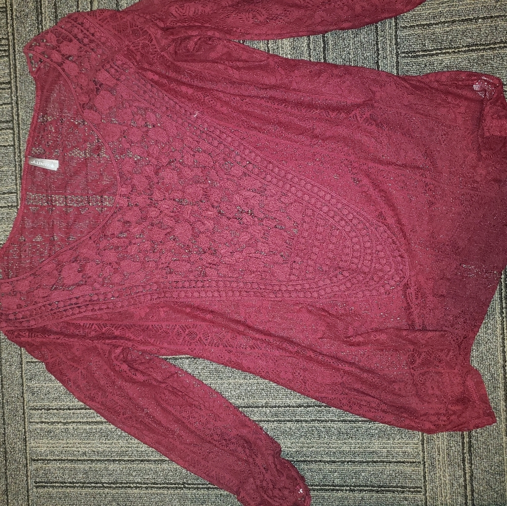 Lace long sleeve top